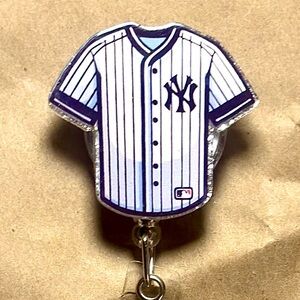 New York Yankee Baseball Jersey Badge Reel